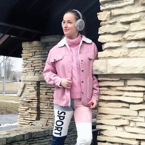 Never worn! Pink corduroy jacket
